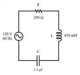 Series RLC Circuit (Circuit & Phasor Diagram)