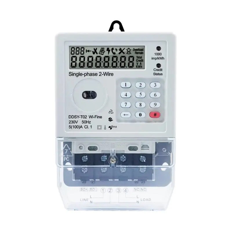 230V Split Type 8 Tariffs 1P Prepaid Electricity Meter