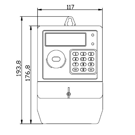 DLMS Electricity Meter Split Type PLC Communication