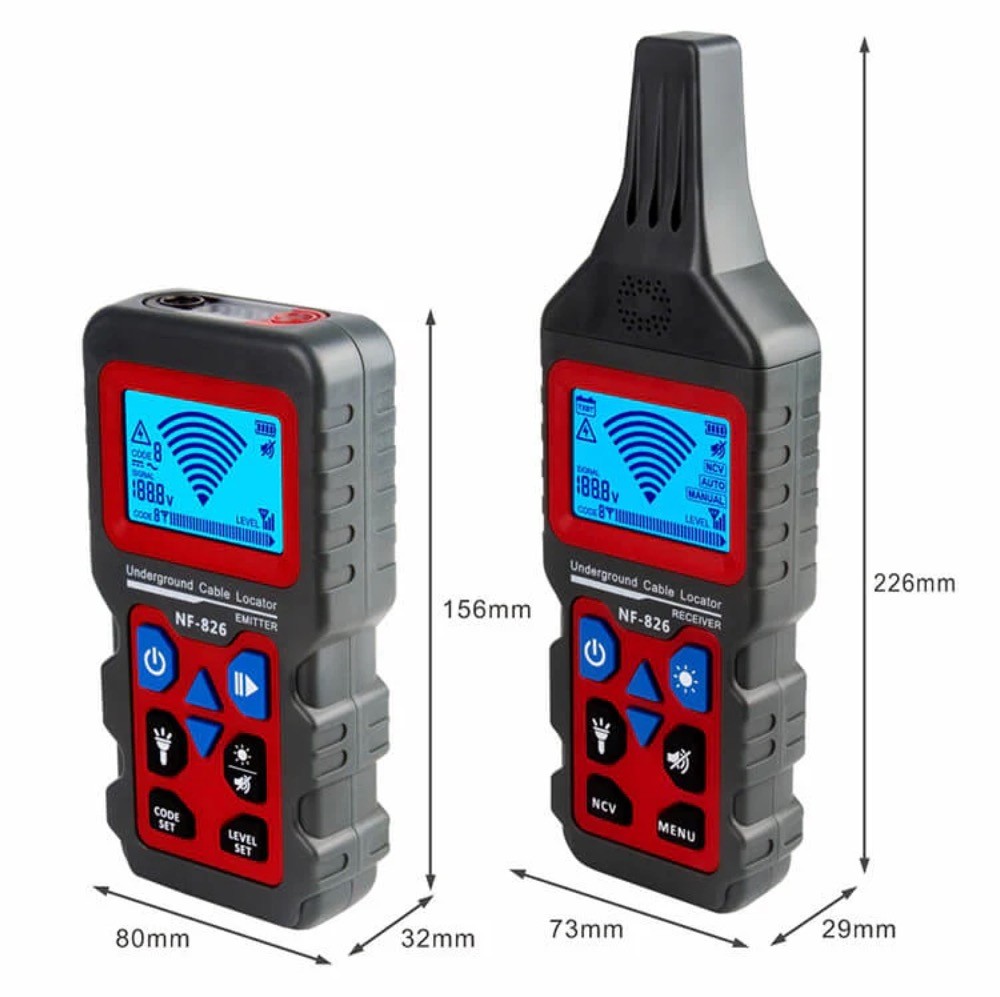 NF-826 Wire Tracer for Underground and Wall Electrical Wires and Pipes